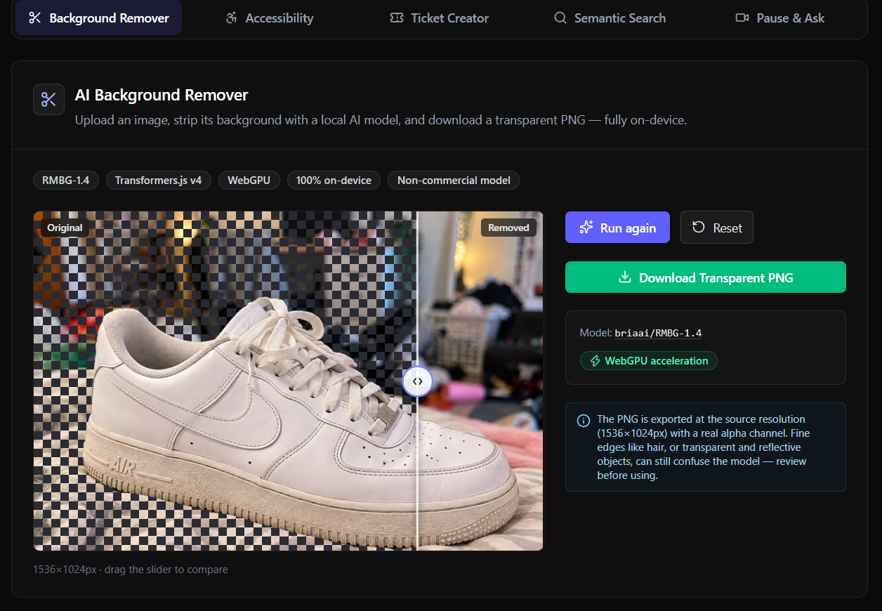 White shoe on some messy background