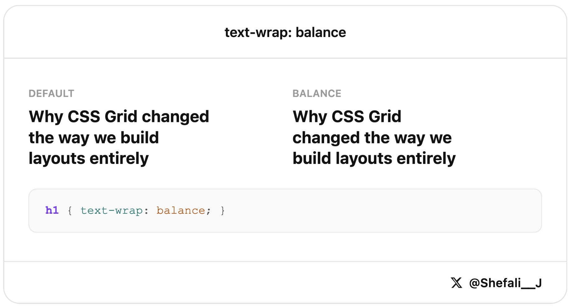 CSS text-wrap balance for Better Headlines