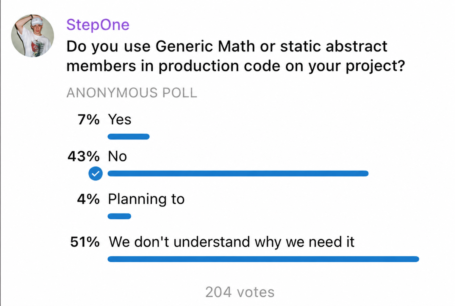Generic Math usage poll