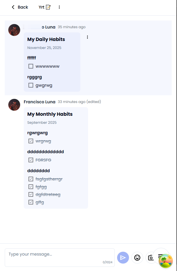 Chat feature example