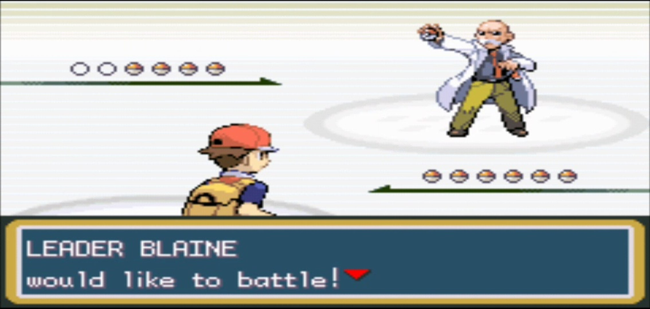 Nintendo Pokemon Fire Red Blaine Battle