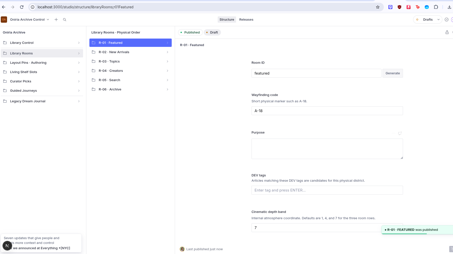 Sanity backend