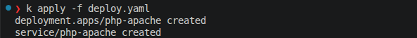 Applying the yaml file