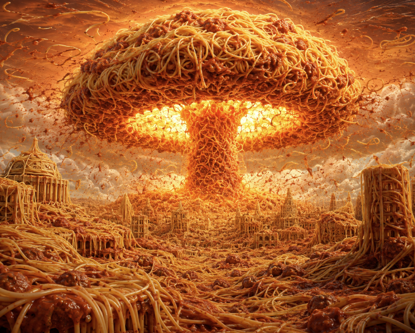 Spaghetti Nuclear Explosion