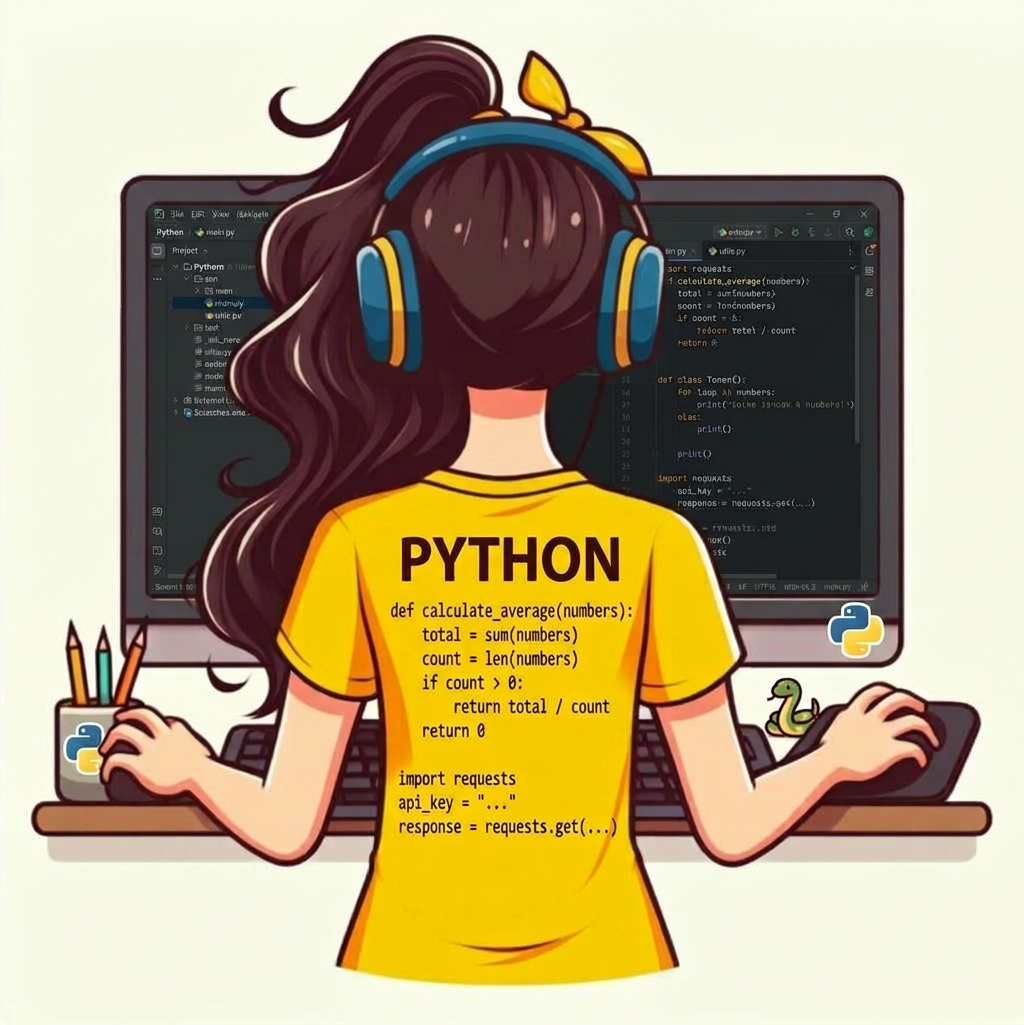 Python developer girl