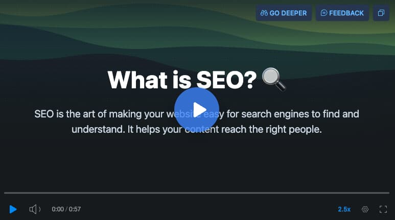 What is SEO scrimba explainer