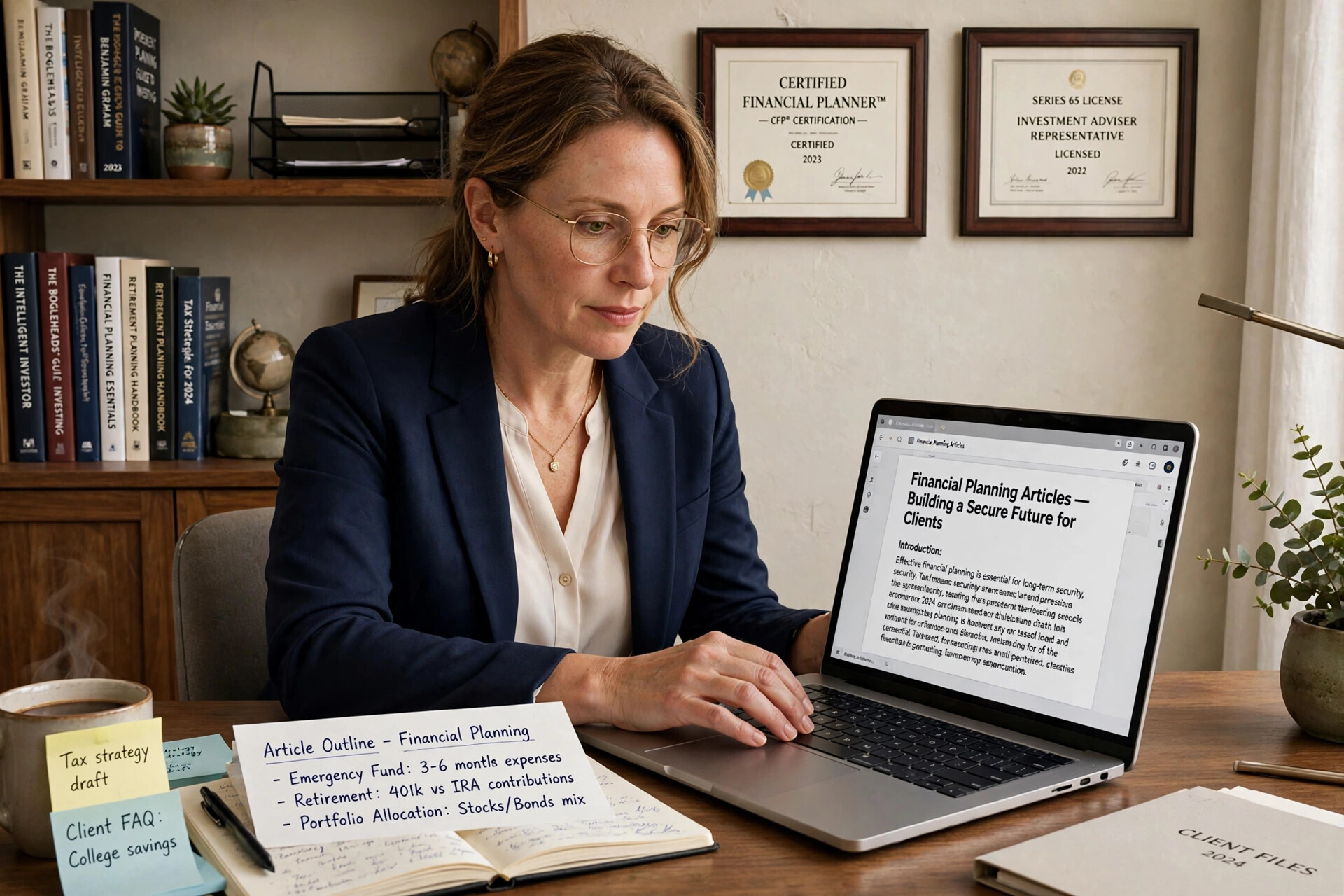 Wealth management content building client trust