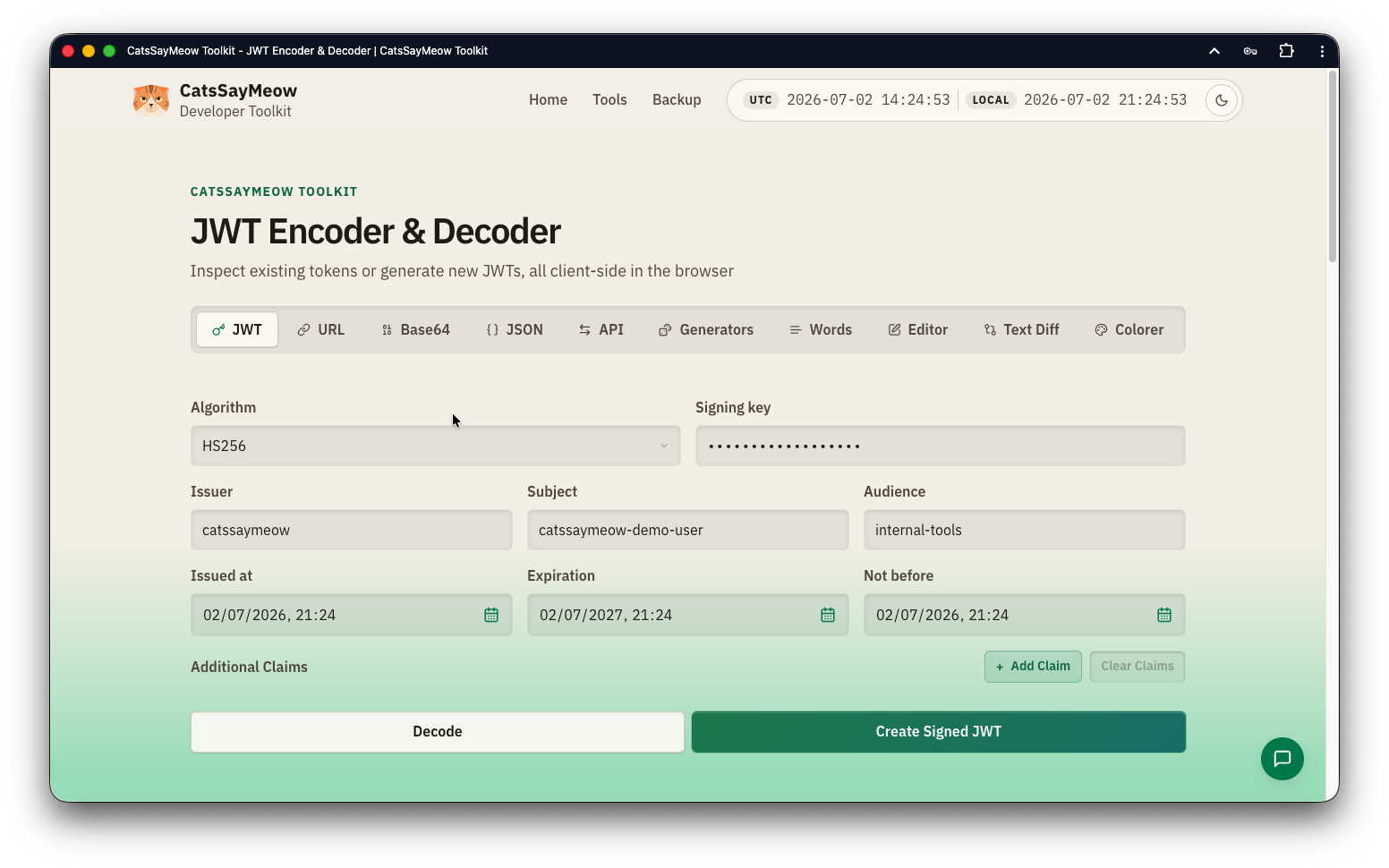 JWT Encoder & Decoder