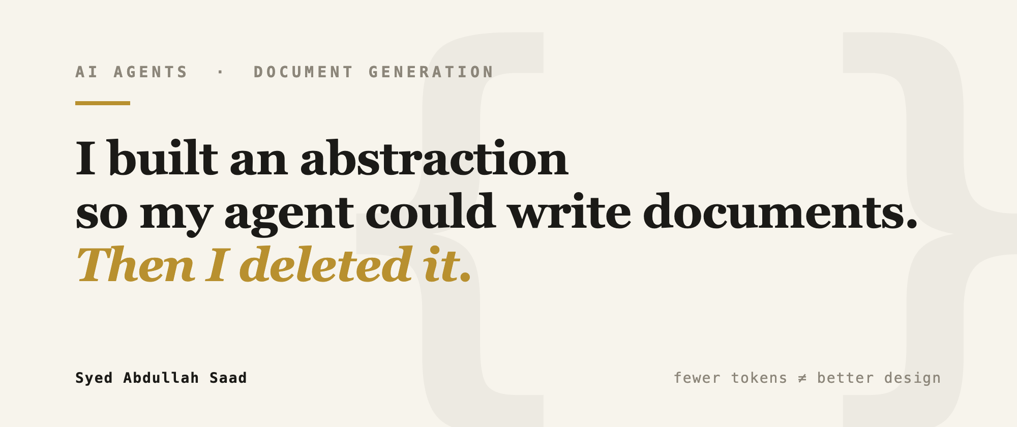 Cover for the article on agent document authoring