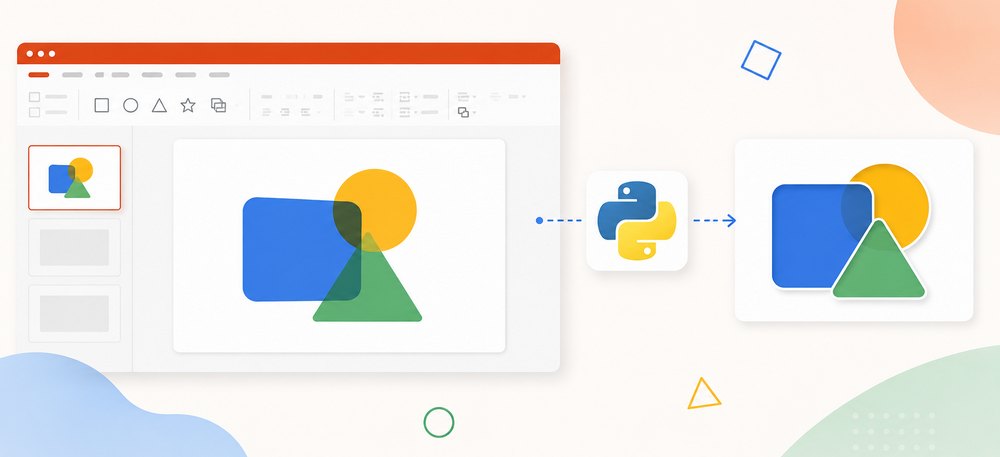 Python Operations for PowerPoint Shape Grouping and Styling