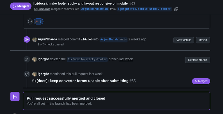 github PR