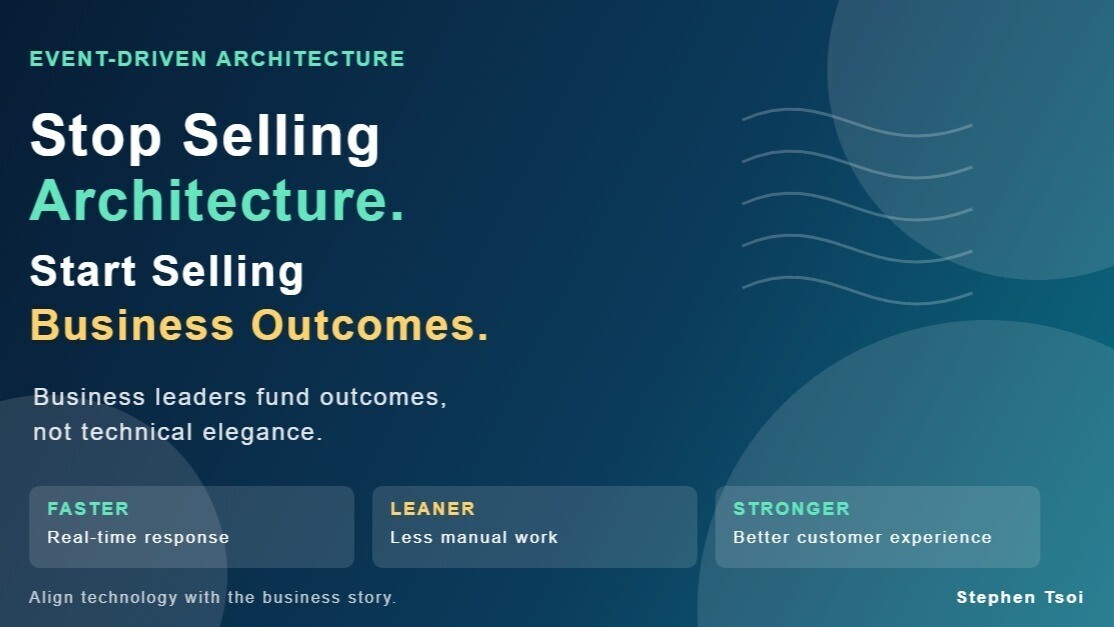 Stop Selling Event-Driven Architecture. Start Selling Business Outcomes