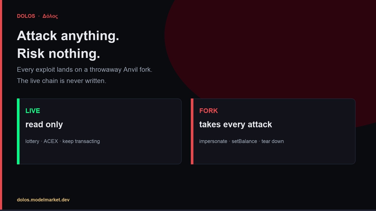 Attack anything. Risk nothing. — DOLOS throwaway fork