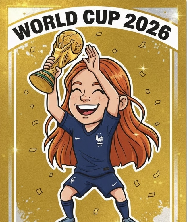 Without a jersey reference, Nano Banana falls back to an older France kit.