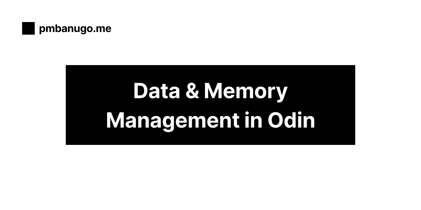 Contains the title of the post: Data and Memory Management in Odin
