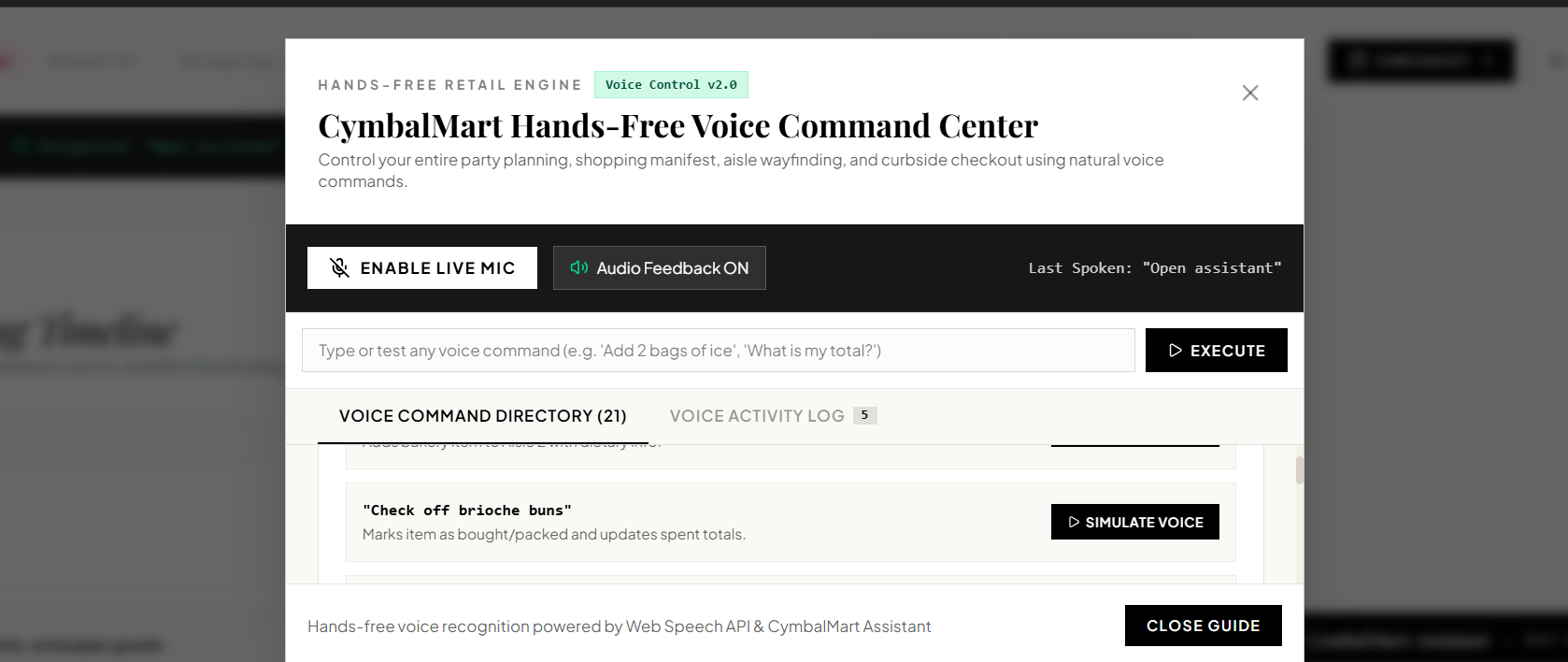 Hands-Free Voice Control