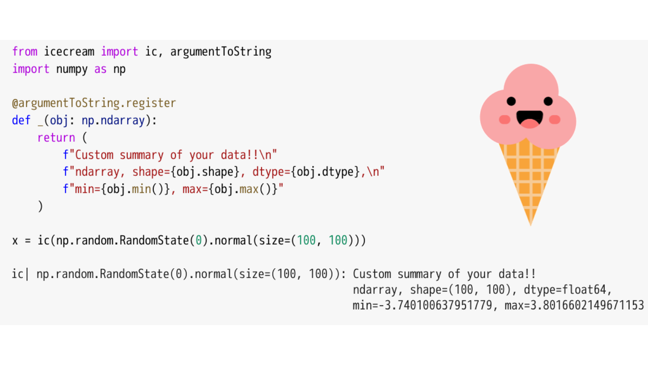 IceCream, Better debugging