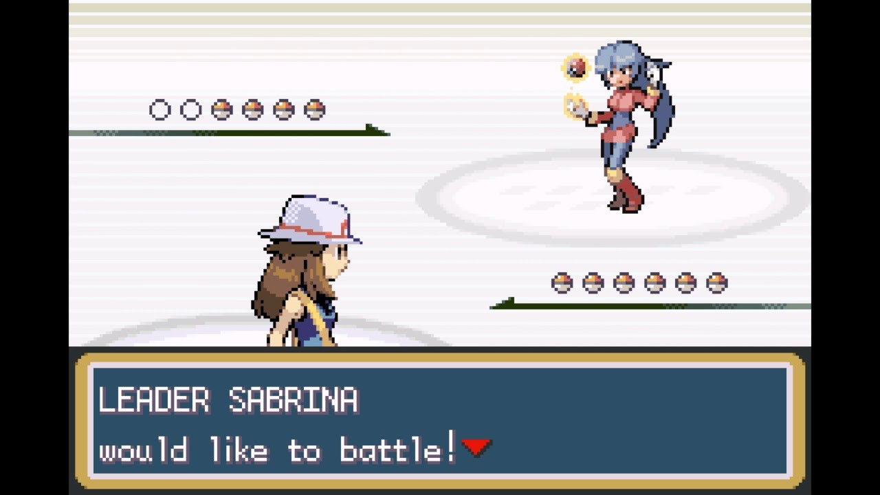 Nintendo Pokemon Fire Red Sabrina Battle