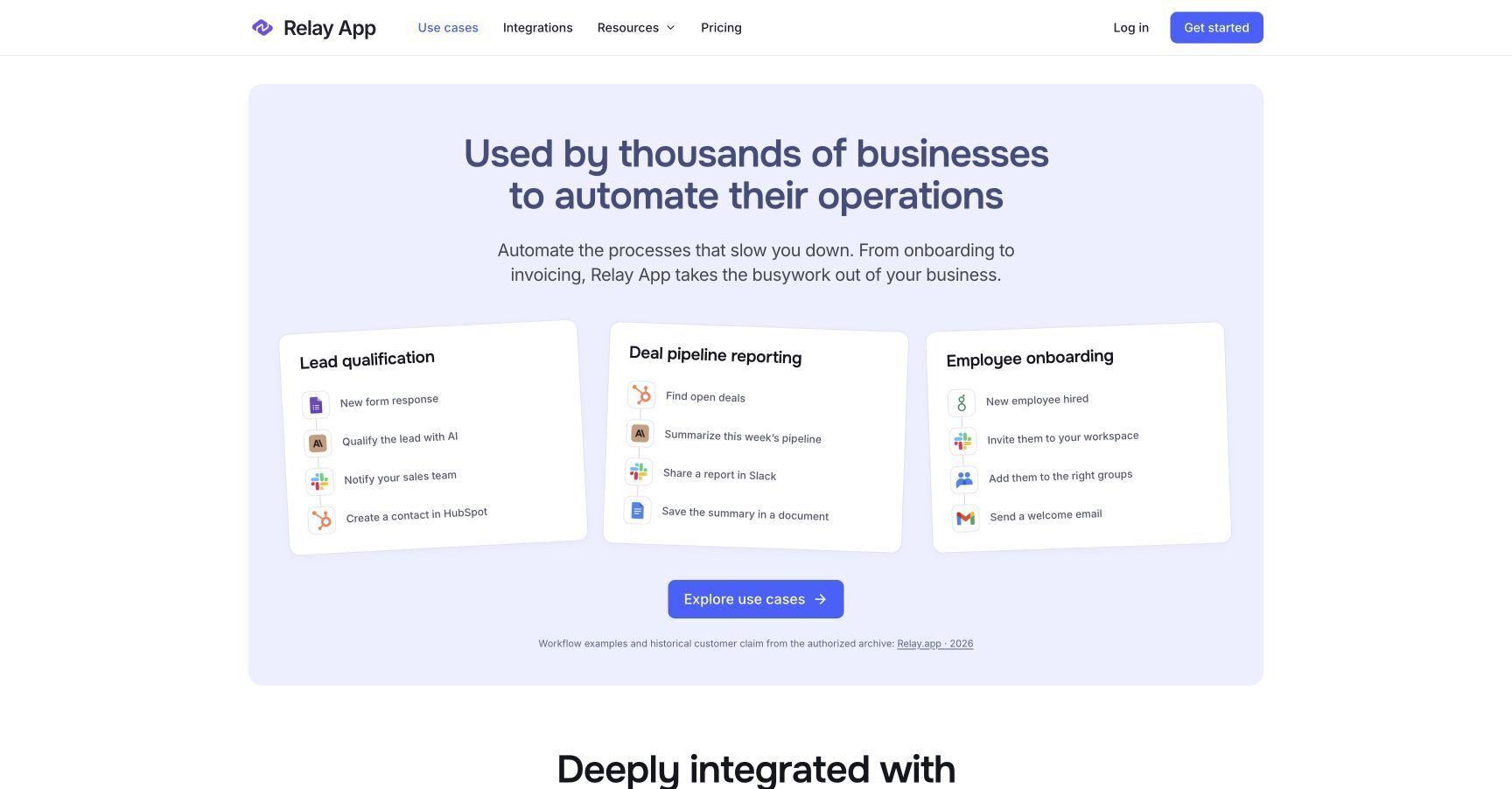 Public workflow examples with original Relay.app archive attribution