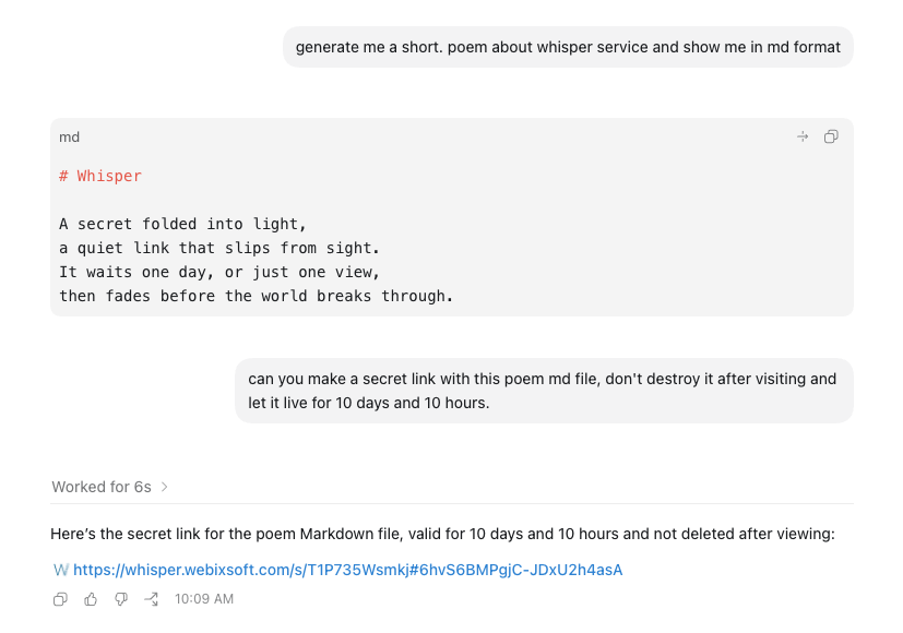 Expamle from Codex