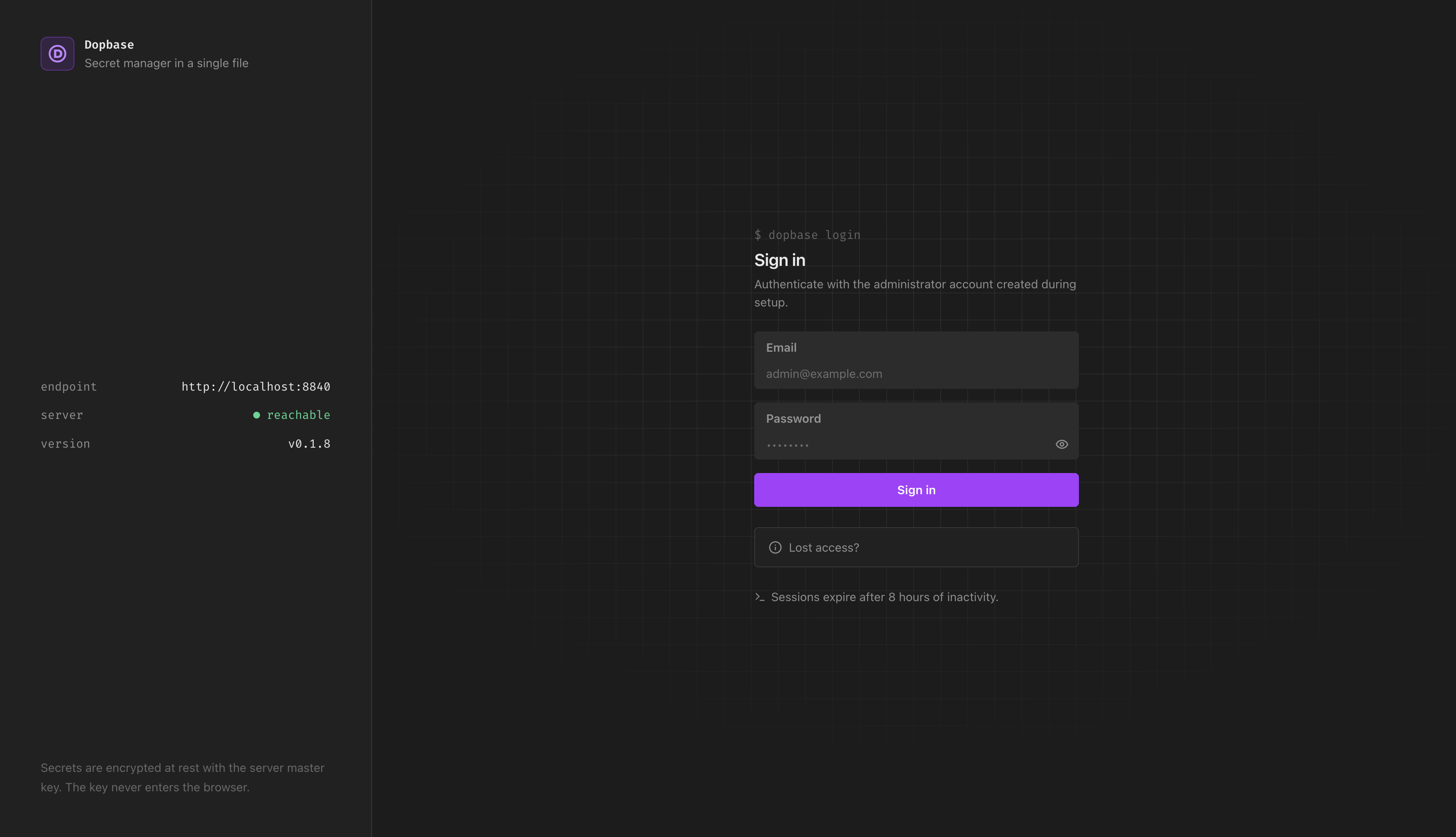 create admin account