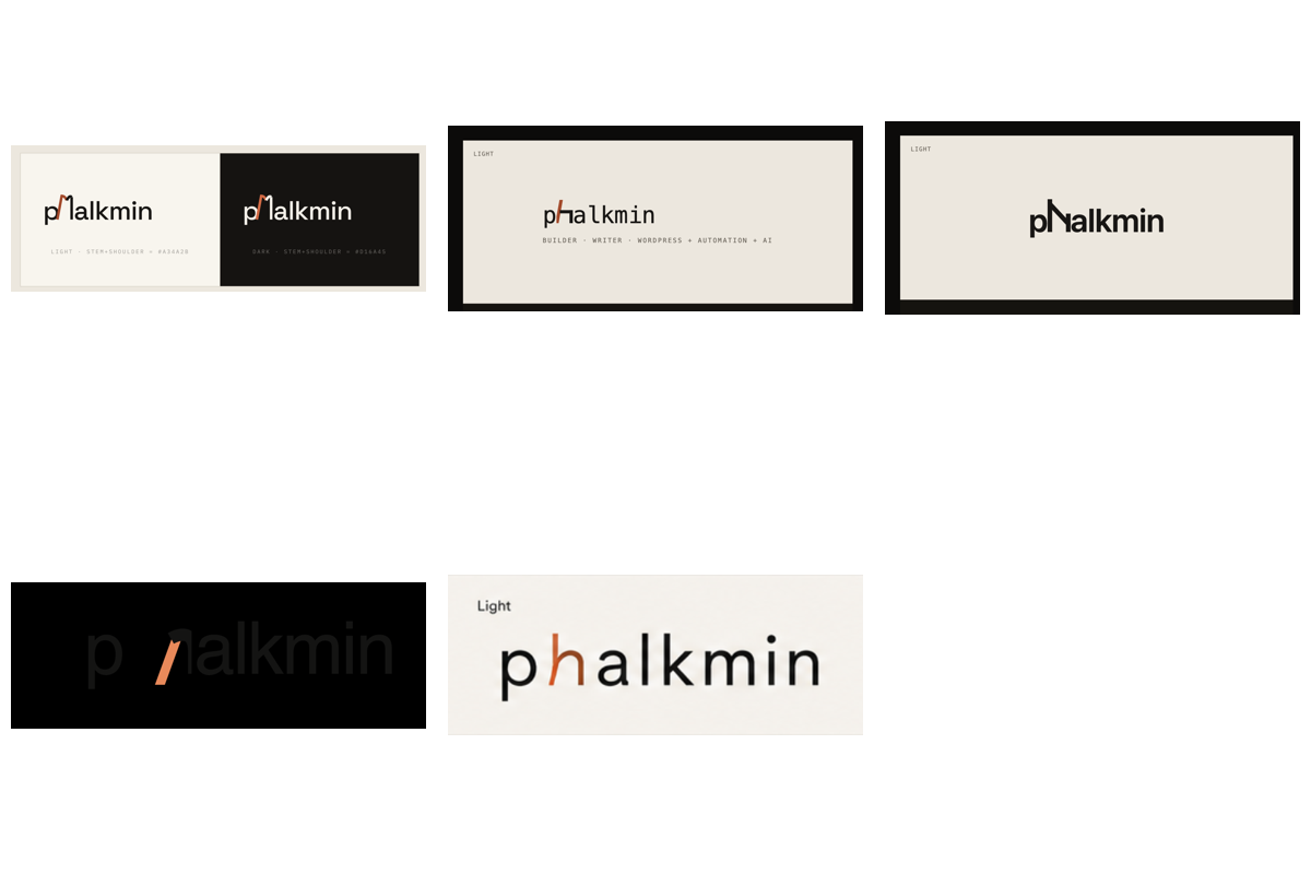 Grid of failed AI logo attempts