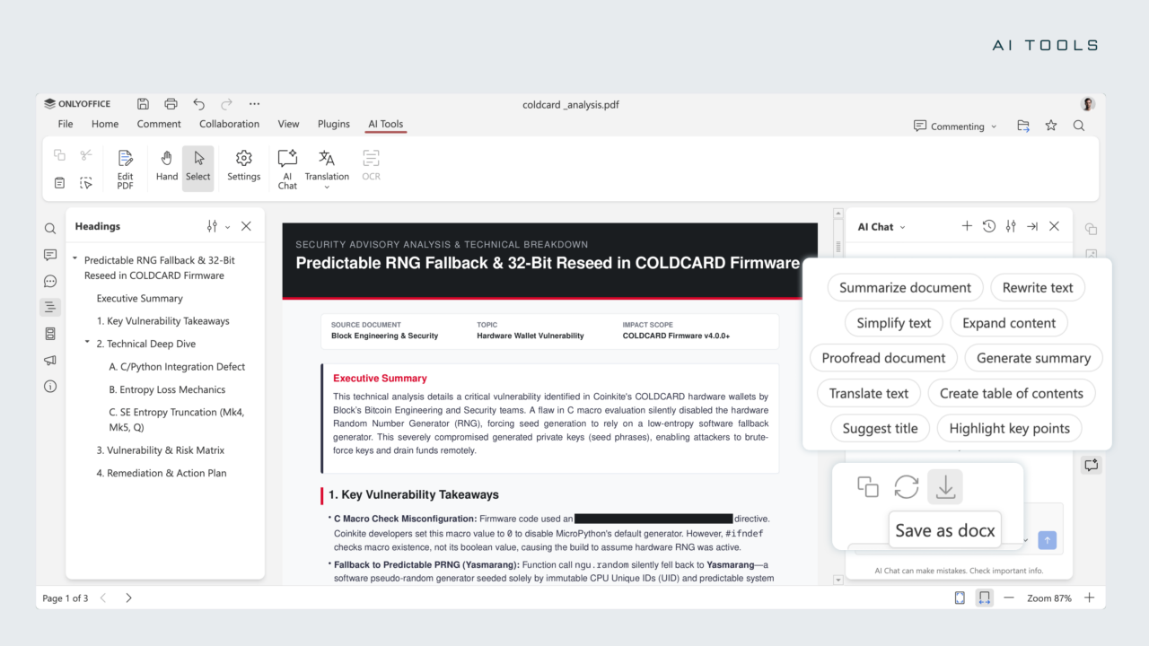 AI tools in PDF