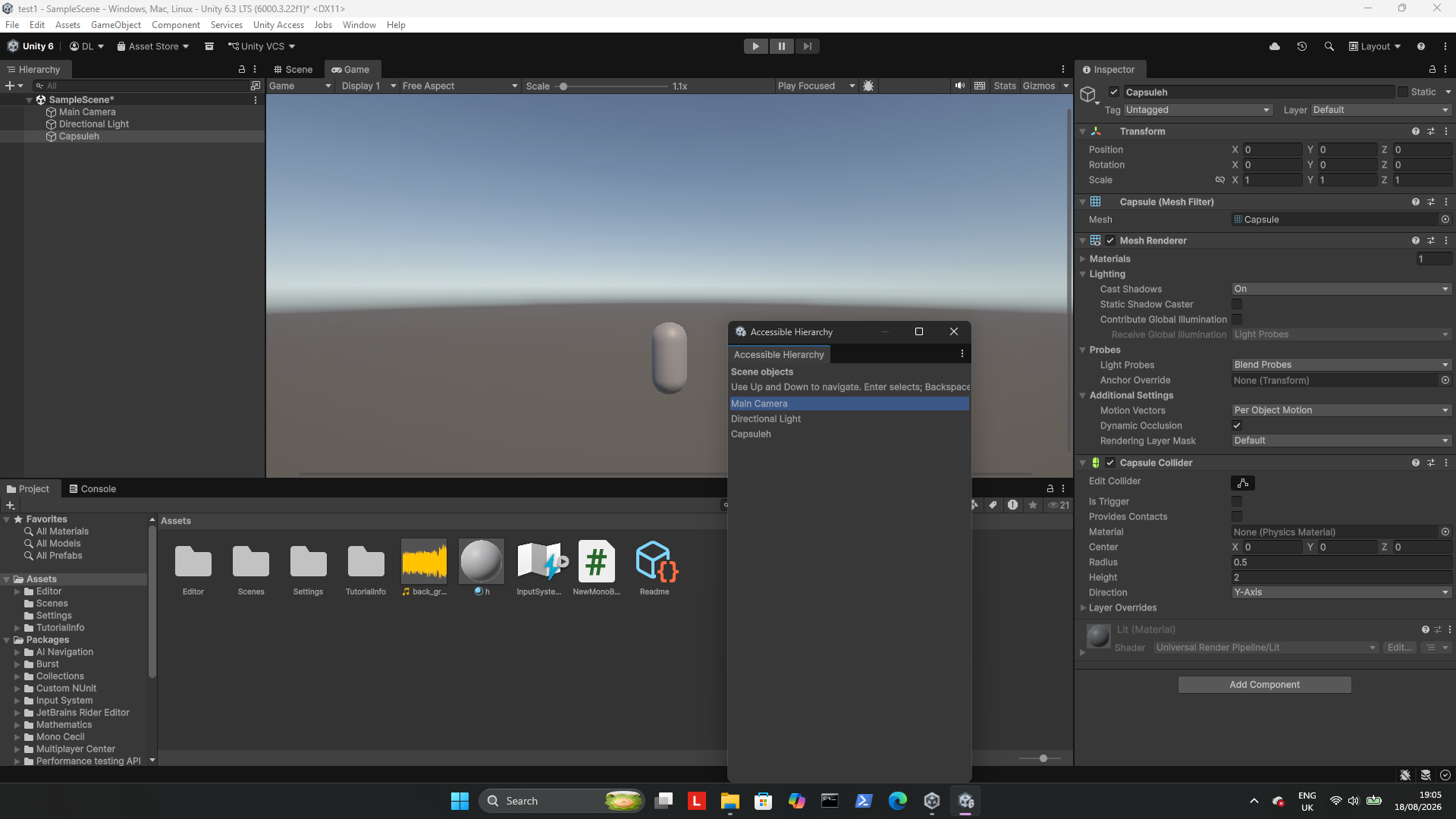 shows the new accessible hierarchy with objects inside it
