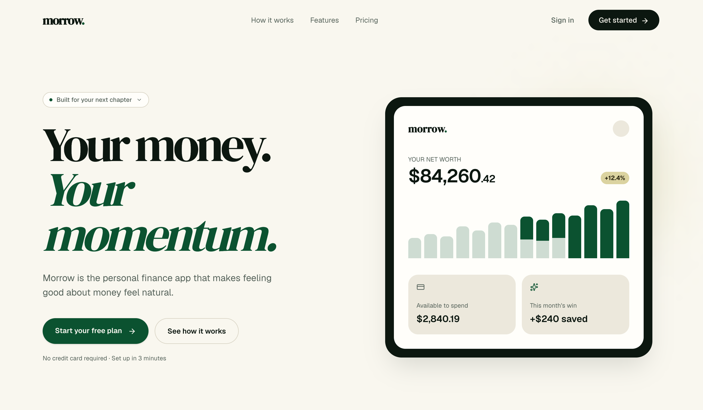AI-generated finance landing page created with v0 using the same generic prompt