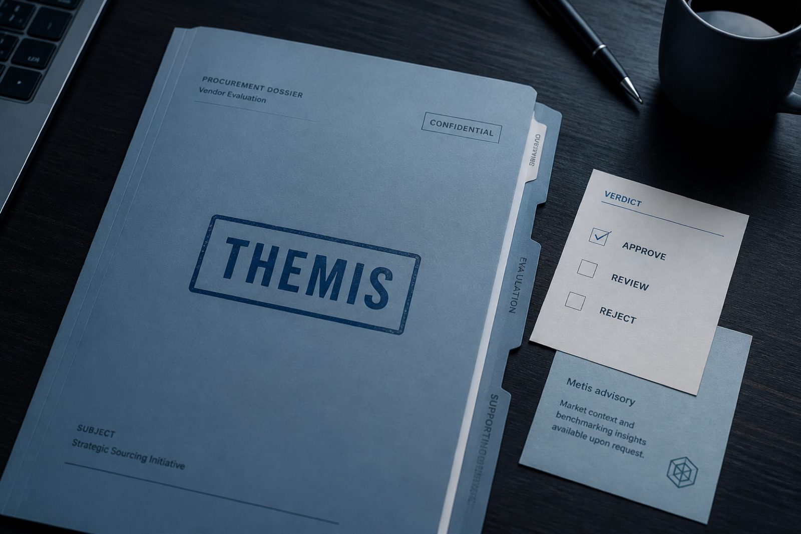 THEMIS dossier with APPROVE / REVIEW / REJECT