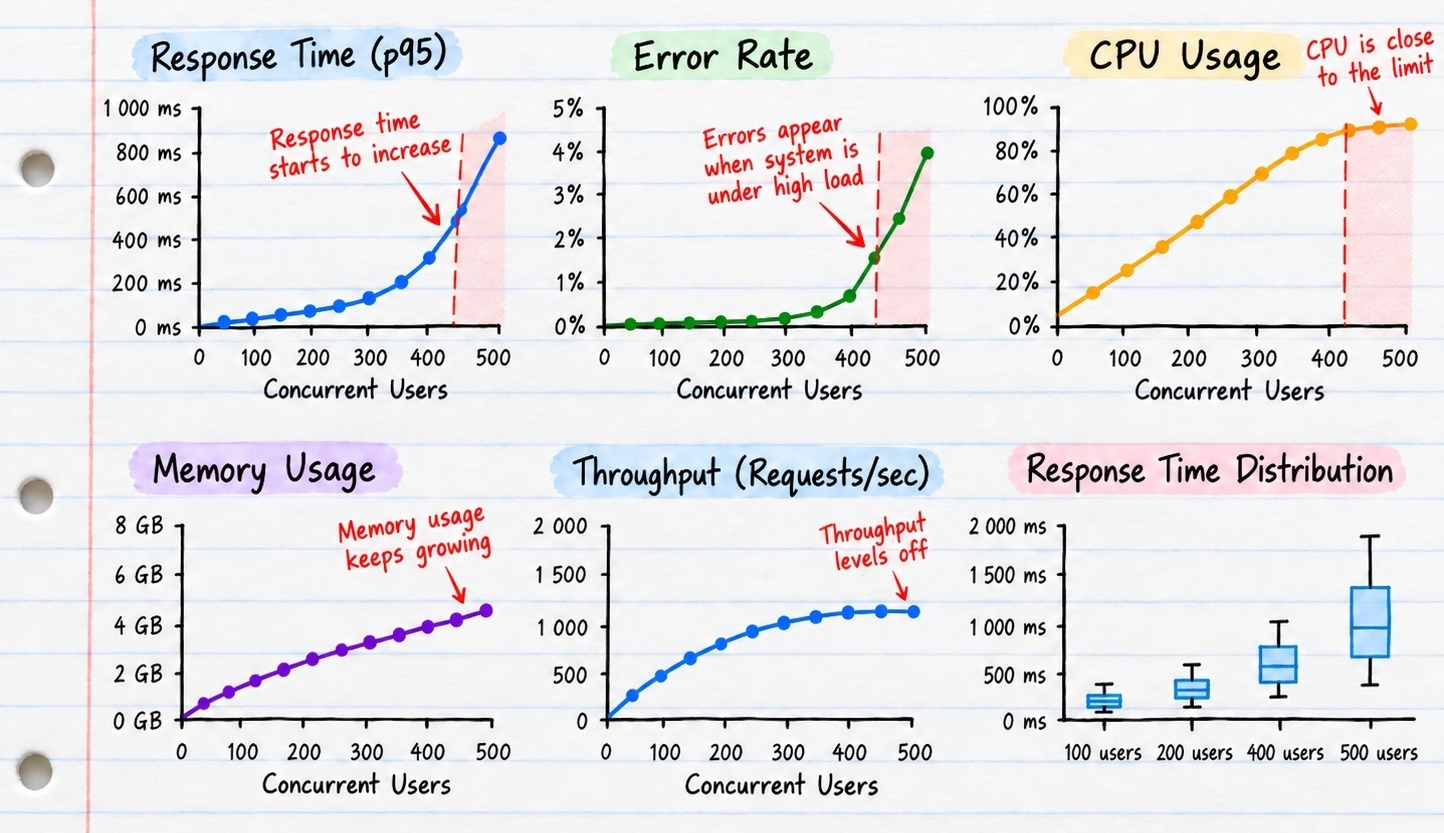 Performance test metrics