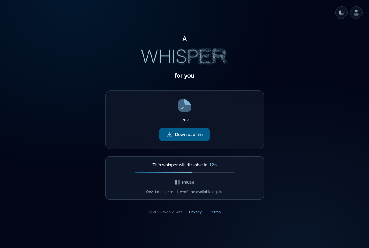 Dark theme, env file