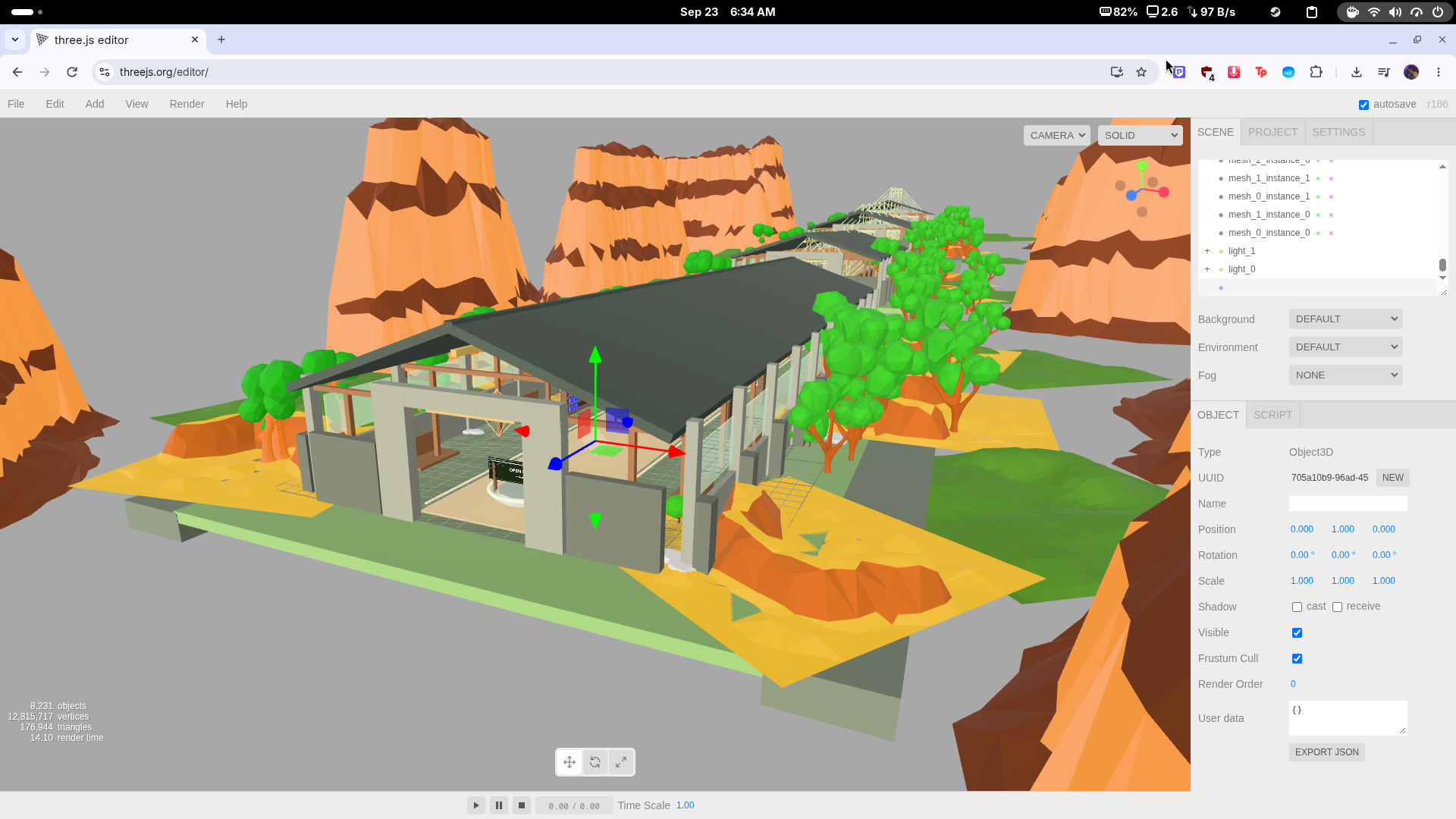 three.js editor
