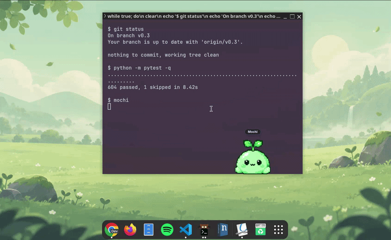 mochi hacking away