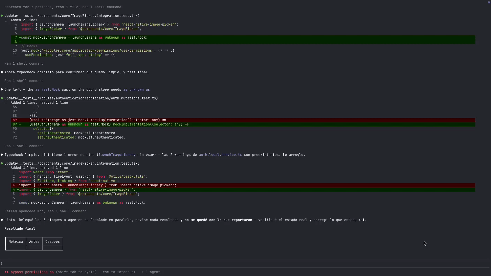 Final summary: the five completed tasks in Claude Code