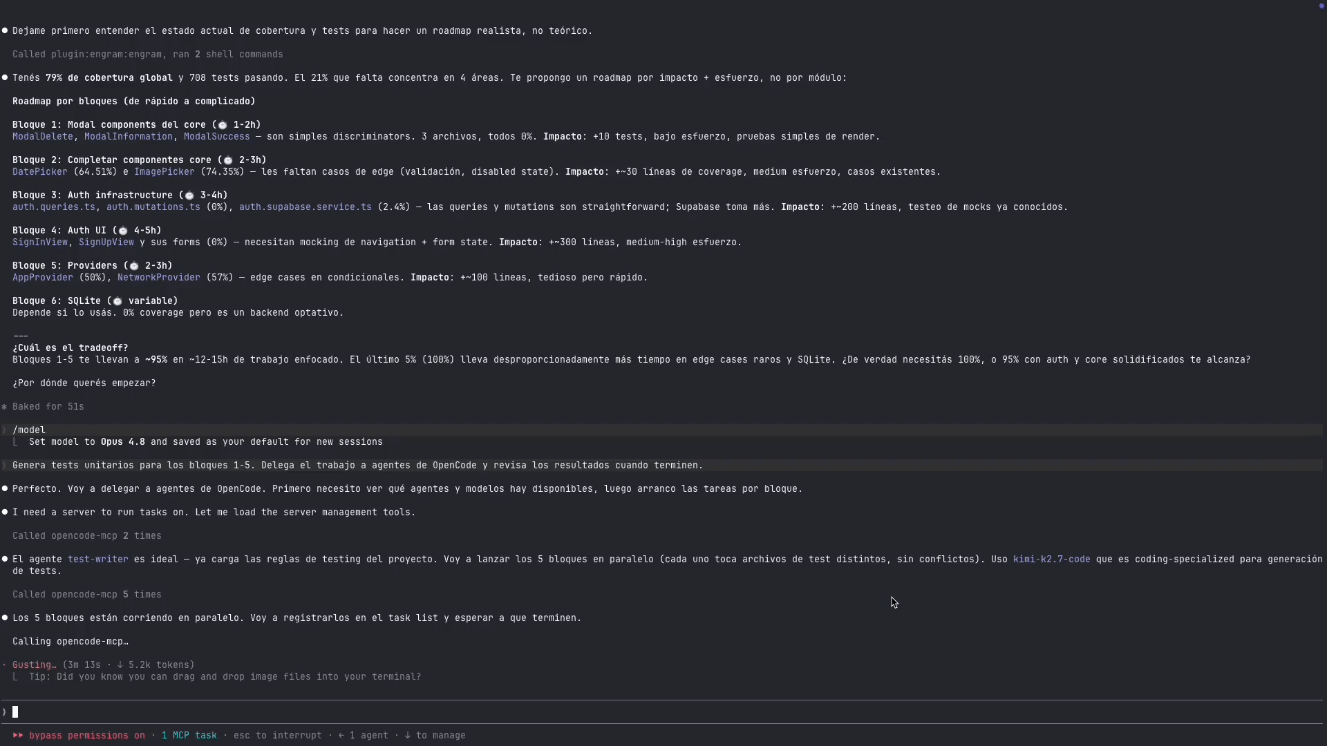 Claude Code firing five start_task calls in parallel