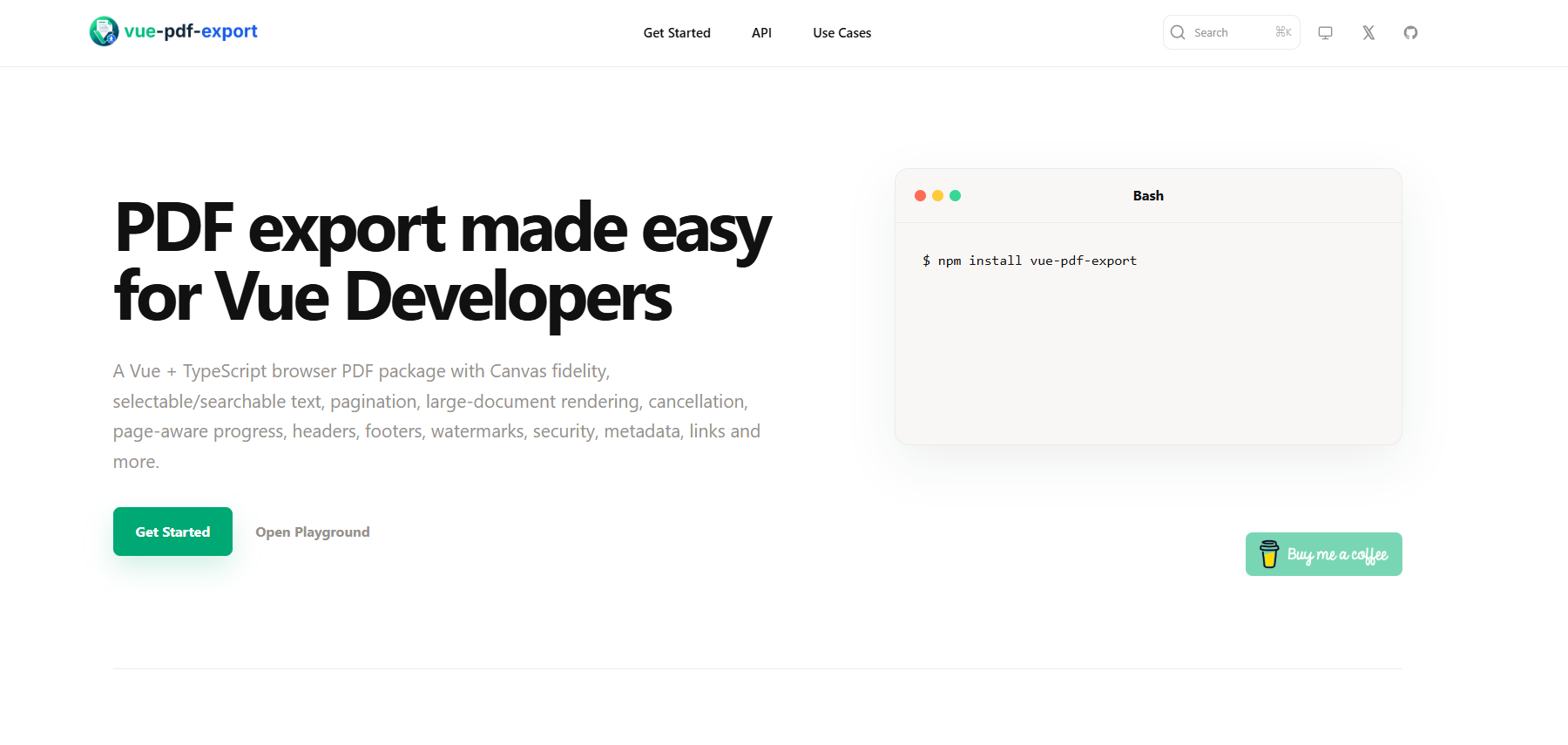 vue-pdf-export Docs