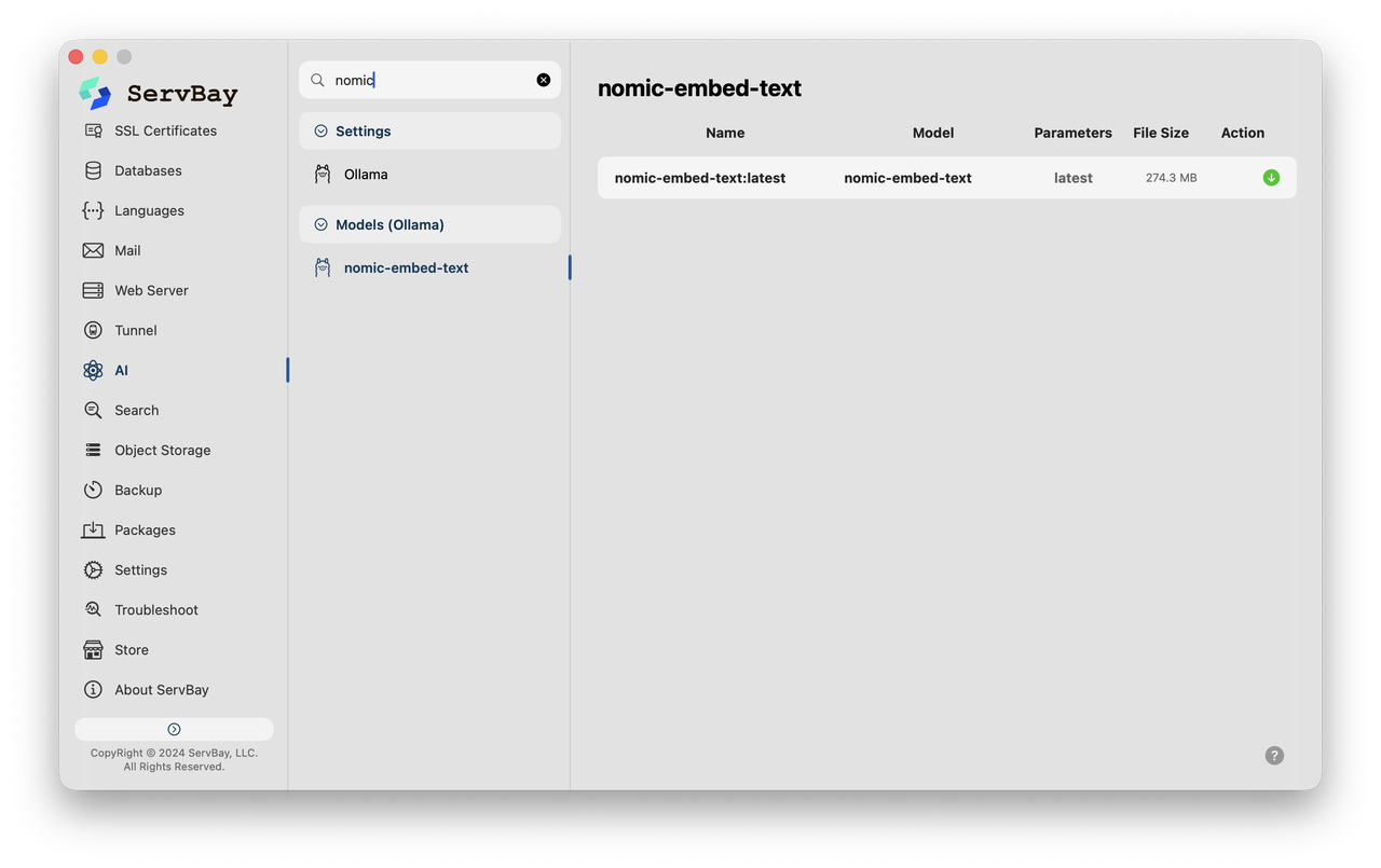 ServBay One-Click AI Download