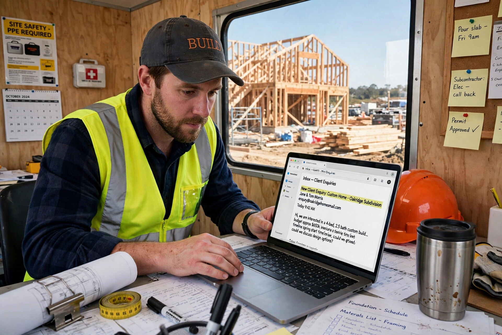 Home builder leads and website consultation requests