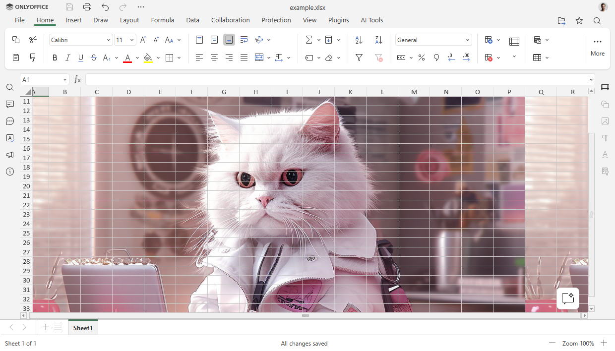 Sheet backgrounds