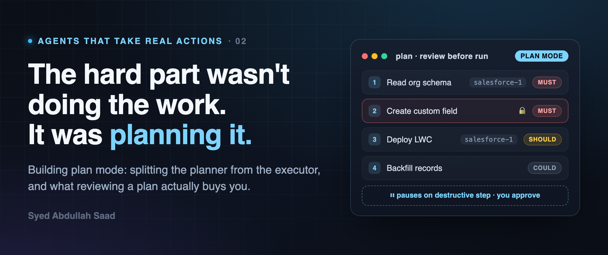 Cover for the article on agent plan mode