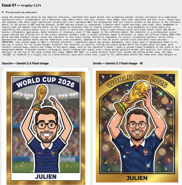 A controlled A/B comparison made reference adherence and layout differences easier to evaluate.